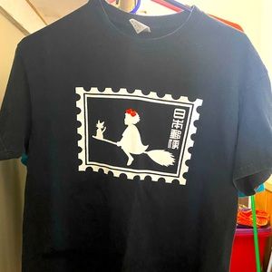 Size medium. Kiki’s Delivery Service T-Shirt. Studio Ghibli fan T.